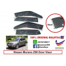 Nissan Murano Z50 (1st Gen) 2002-2007 AG Door Visor Air Press Wind Deflector (Extra Big 16cm Width)